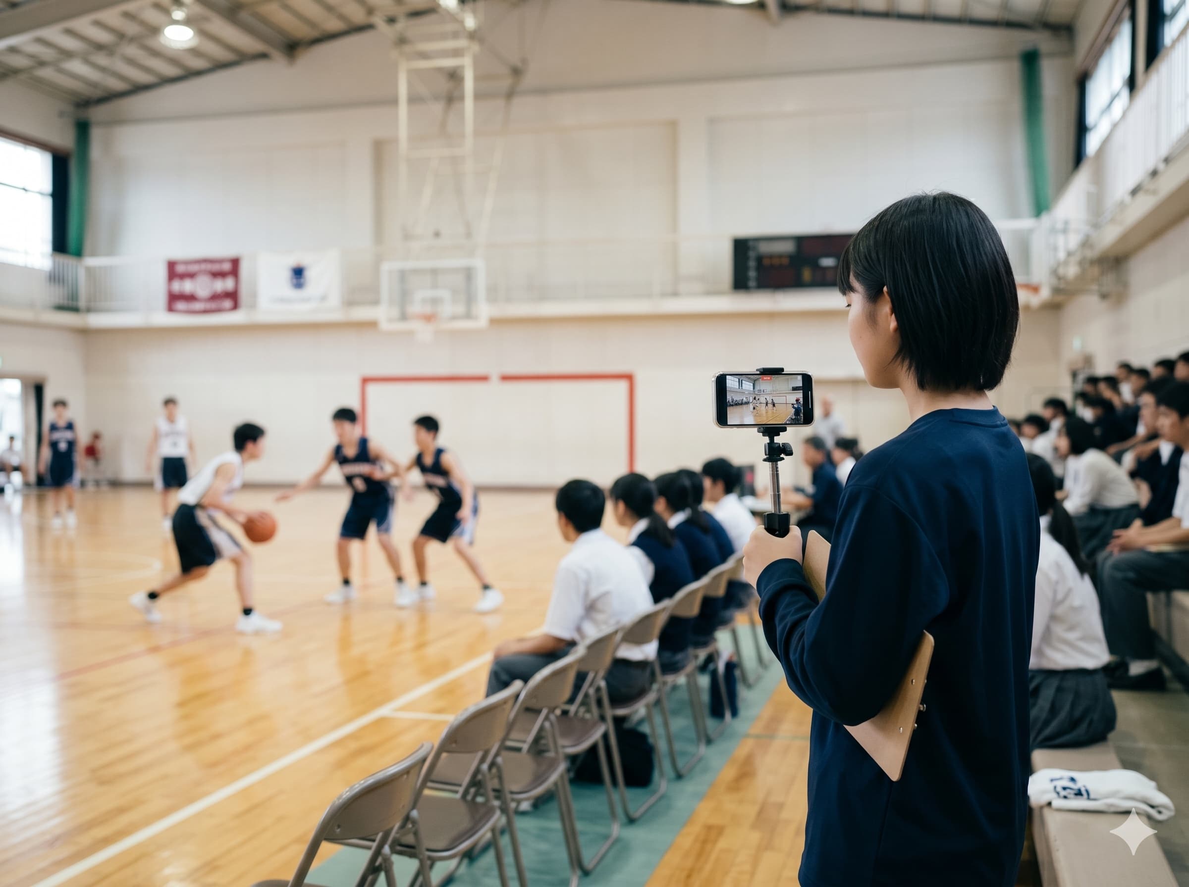 学校行事や地域大会をライブ配信して関係者に届ける様子